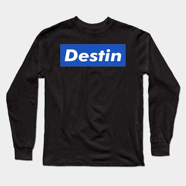 Destin Box Logo Long Sleeve T-Shirt by ART BY IIPRATMO